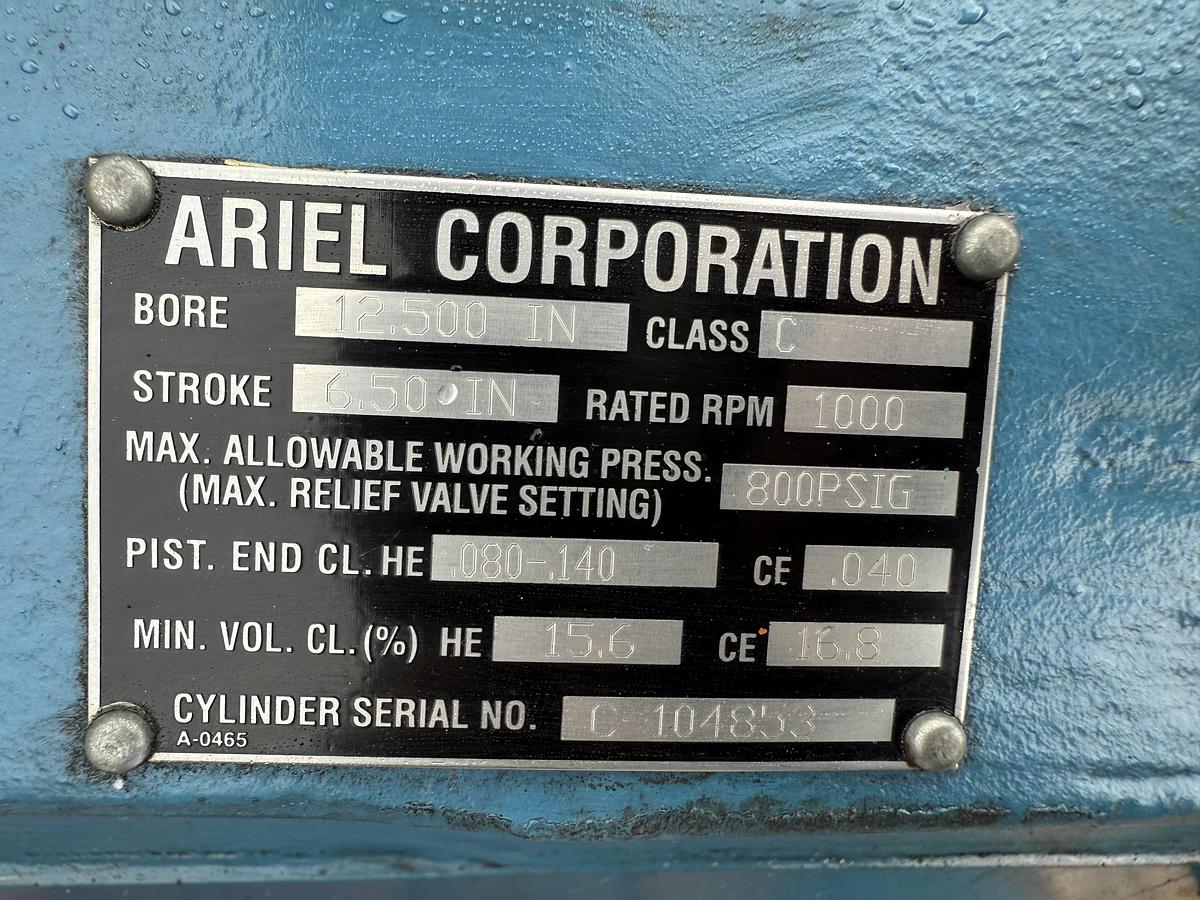 Ariel 12.5" JGC 800 MAWP Cylinder SN: C-104853