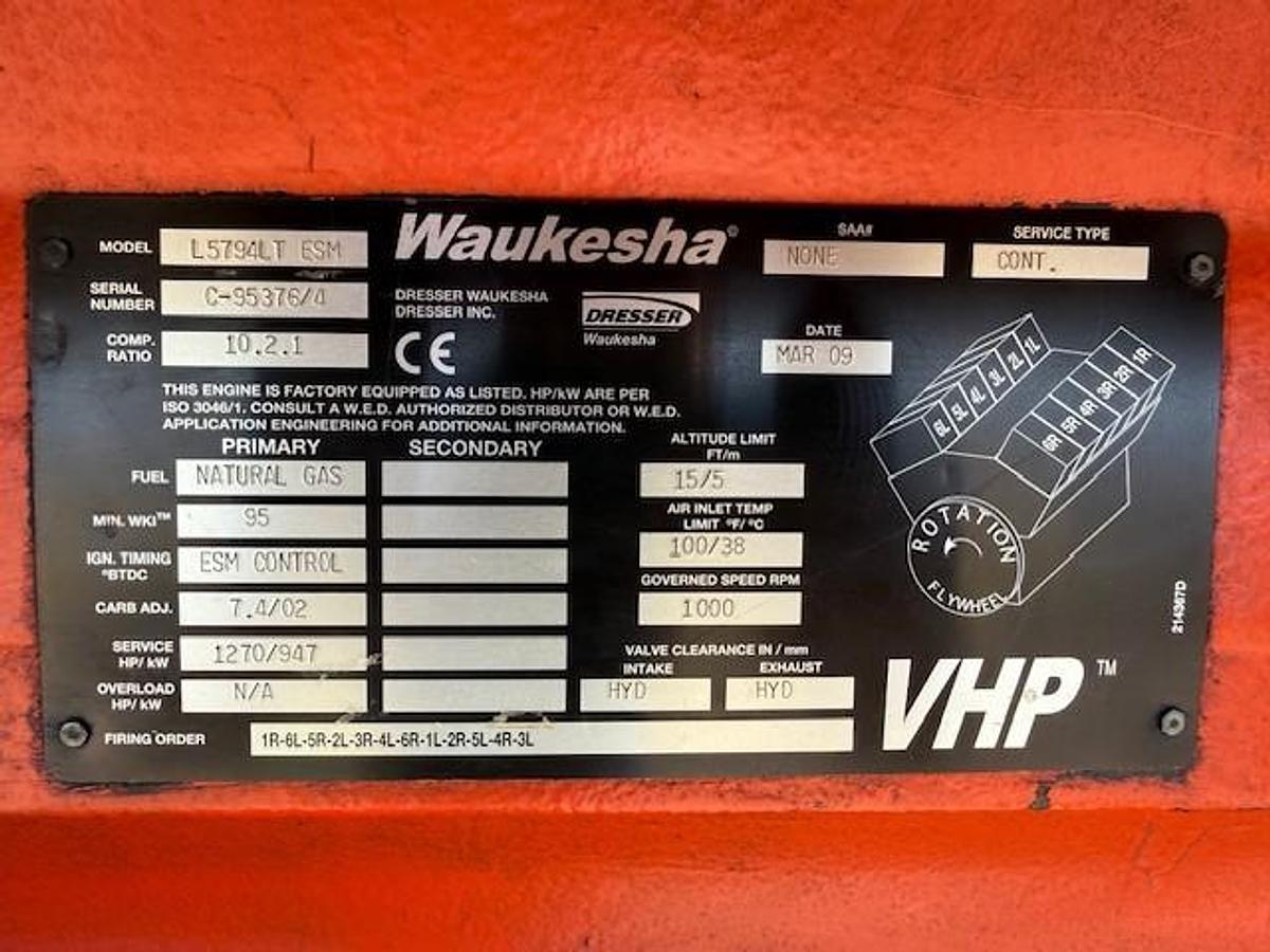 Used Waukesha L5794LT Engine SN C-95376/4