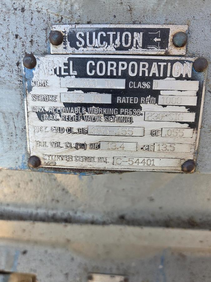 Used Ariel Cylinder 26.5" JGD 230PSIG # Cylinder SN C-54401