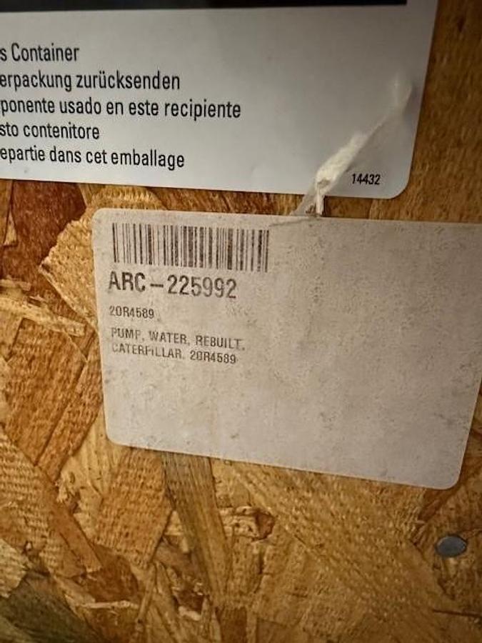 Rebuilt CAT Water Pump PN: 20R4589