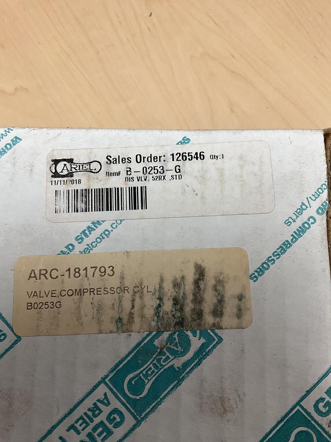 Ariel DIS VLV, 52RX ,STD PN: B-0253-G