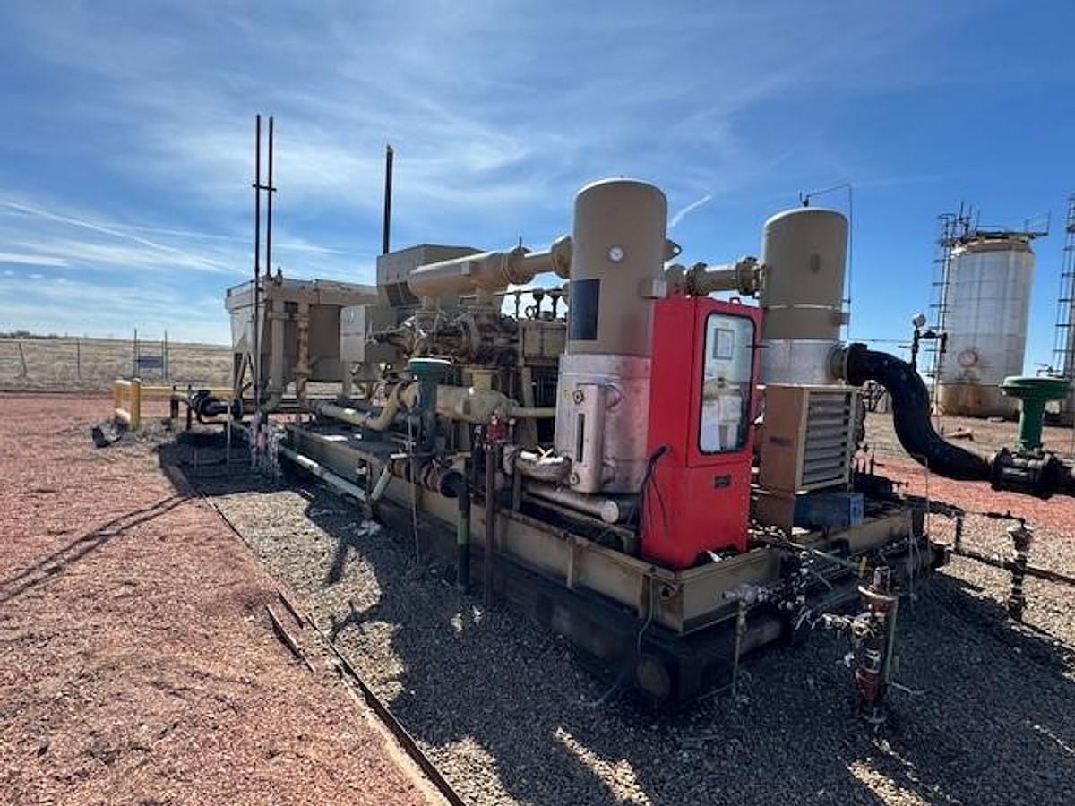 Used Teco Westinghouse Motors/Ariel JGT-4-2 Stage S/N F-25507 Size 17 1/4 x 17 1/4 x 9 3/4 x 9 3/4 x 4.5" Stroke