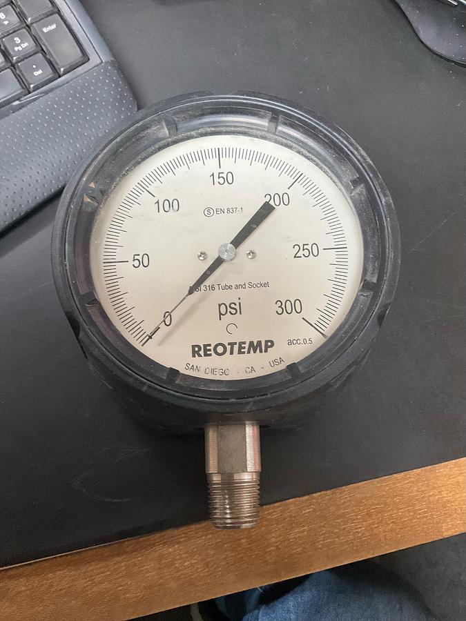 Reotemp PT45 Series Industrial Glycerin Filled Process Pressure Gauges