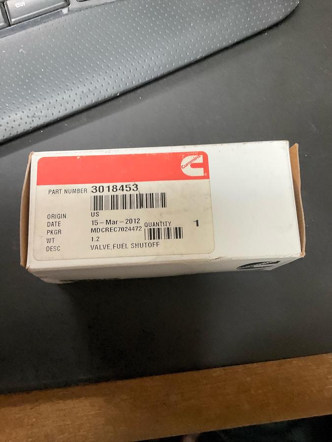 Cummins Fuel Shutoff Valve PN 3018453