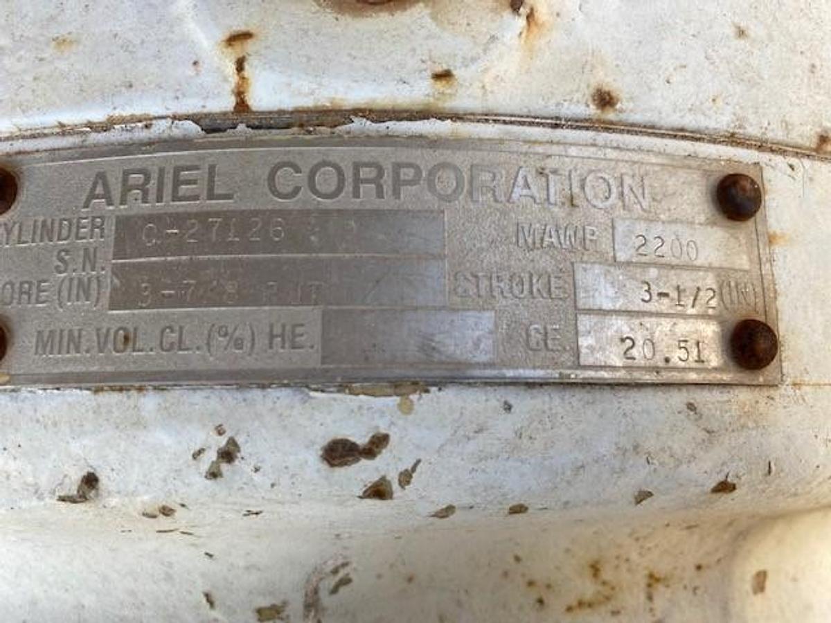 Used Ariel JGJ-4 SN: F-10009 / Caterpillar G3408TA SN: 6NB02470 - 4 Stage CNG Compressor Size 10.5” x 5.125” x 3.875” x 1.75”