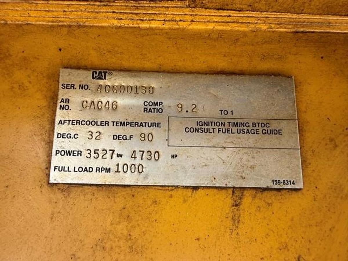 Used CAT G3616 Engine SN 4CG00138
