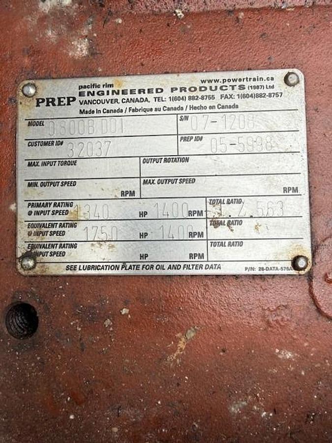 Used Caterpillar G3516SITA 1400 RPM Engine SN: 4EK01485