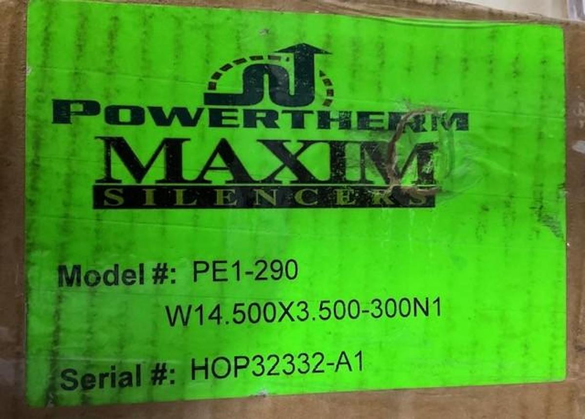 Powertherm Maximum PE1-290 Silencers SN HOP32332-A1