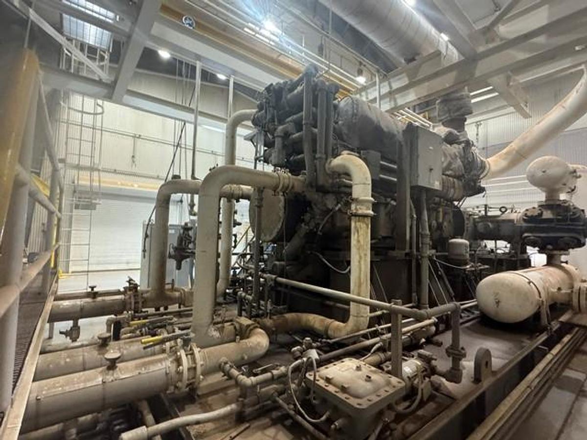 Used CAT G3608 A3 / Ariel JGC-2 Single Stage Compressor Size 11.375" x 11.375" SN F-17125
