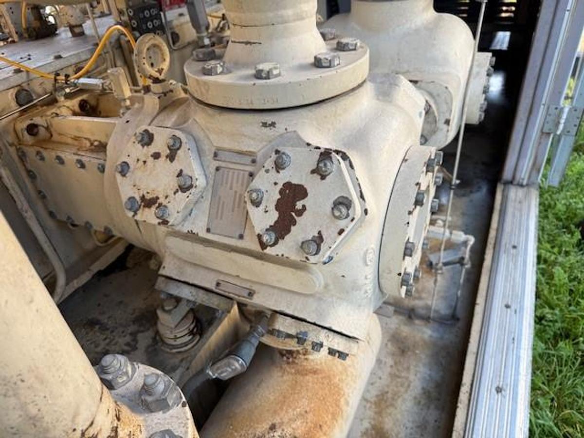 Used 600 HP / Ariel JGA-4 SN F-21749 Four Stage CNG Compressor Package Size 6.125” x 4.125” x 3.375” x 3.375” x 1.75” x 1.75” with ACE E721 Cooler