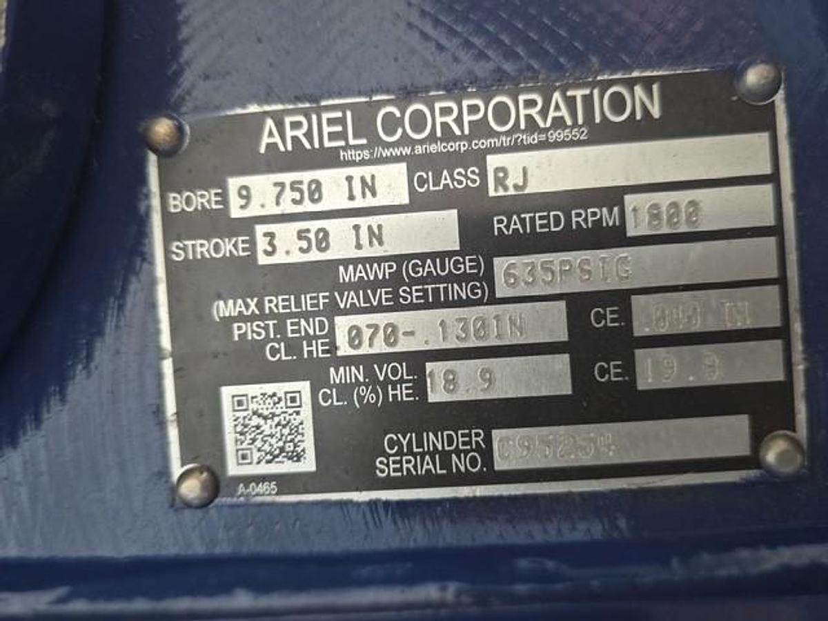 Used Ariel 9.75” RJ 635 # Cylinder SN C-95254 (Rebuilt)