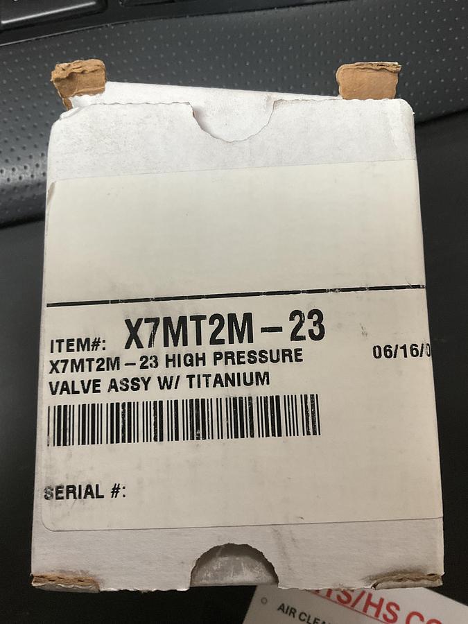 Coors Tek high pressure Valve Assy W/Titanium PN: X7MTM-23