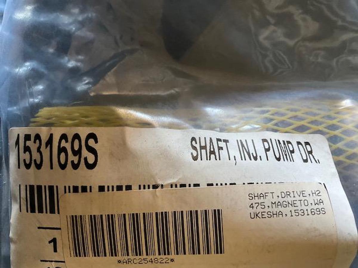 Waukesha Injection Pump Drive Shaft PN 153169S