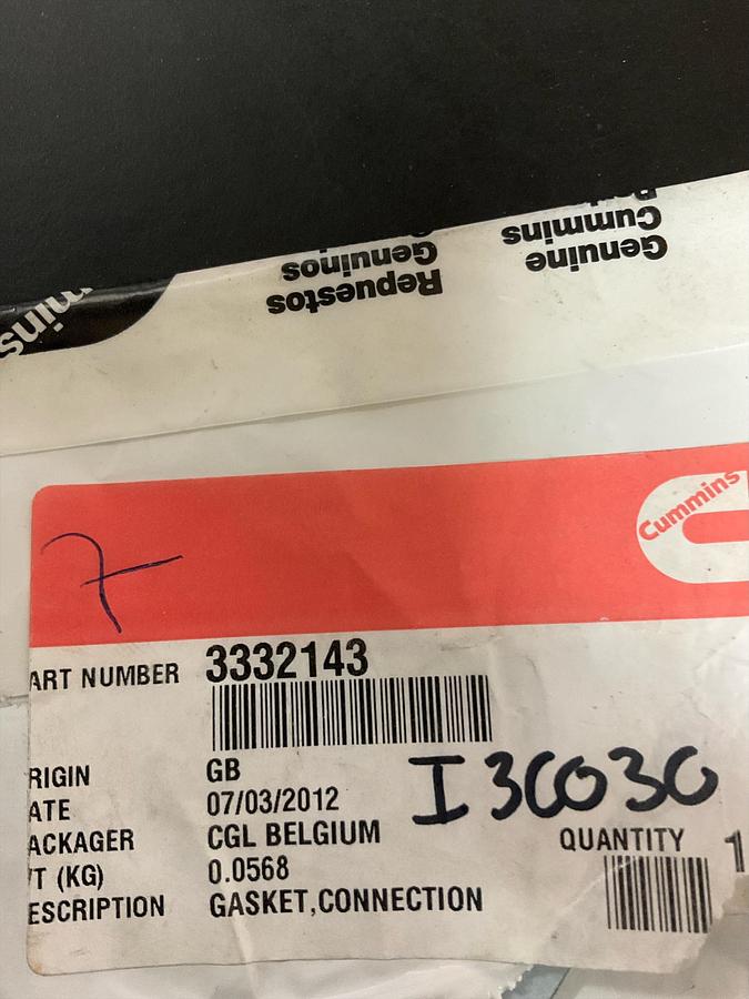 Cummins Connection Gasket  PN: 3332143