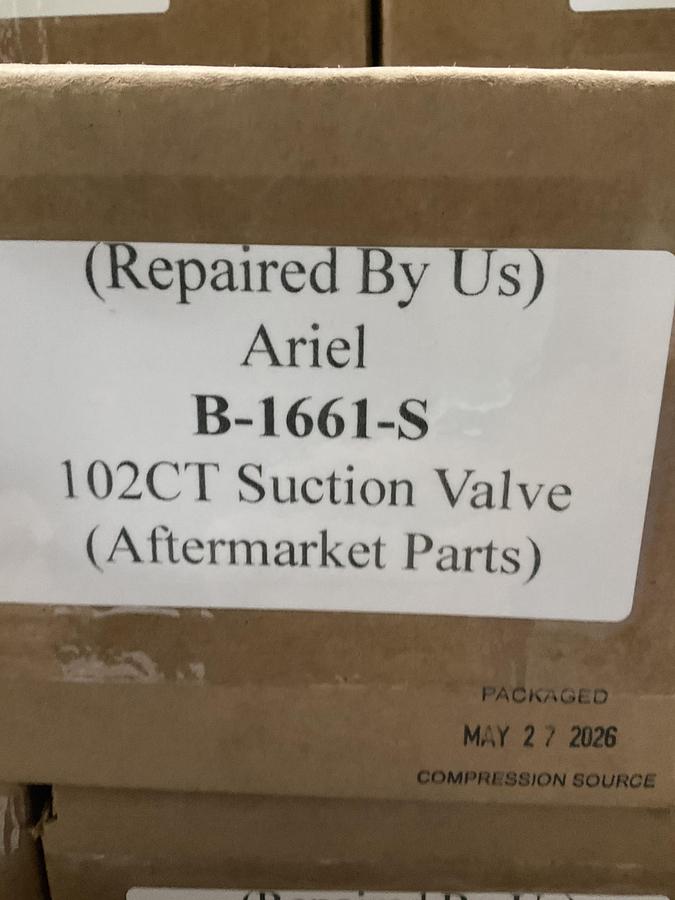 Ariel SUC VLV,102CT ,NYX,D/S PN: B-1661-U