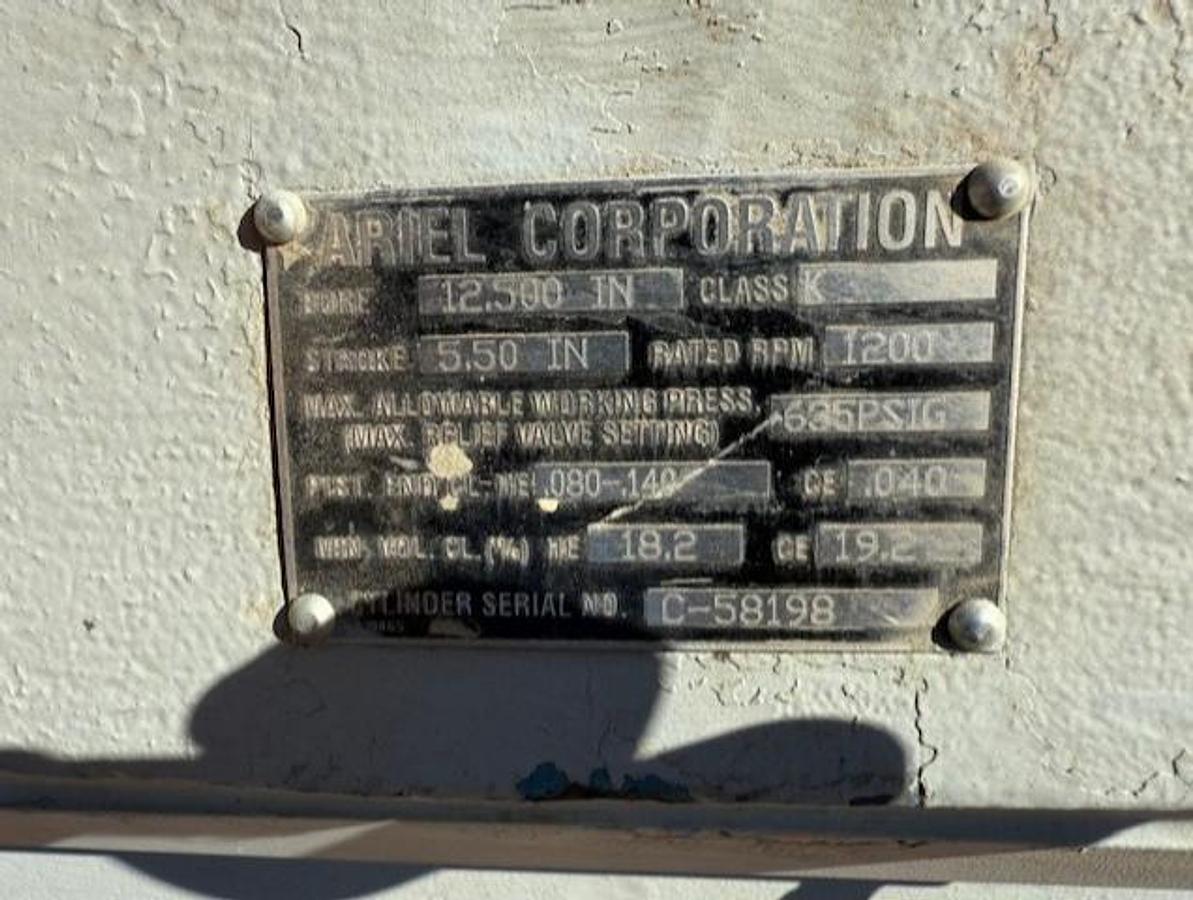 Used Ariel 12.5” JGK 635 # Cylinder SN C-58198