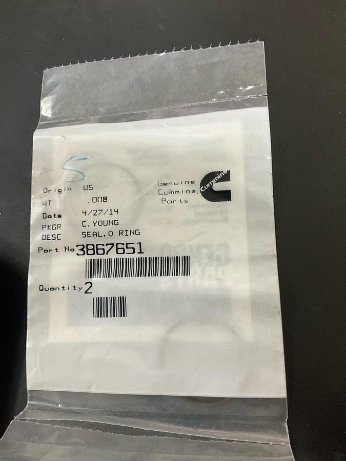 Cummins O-Ring PN: 3867651