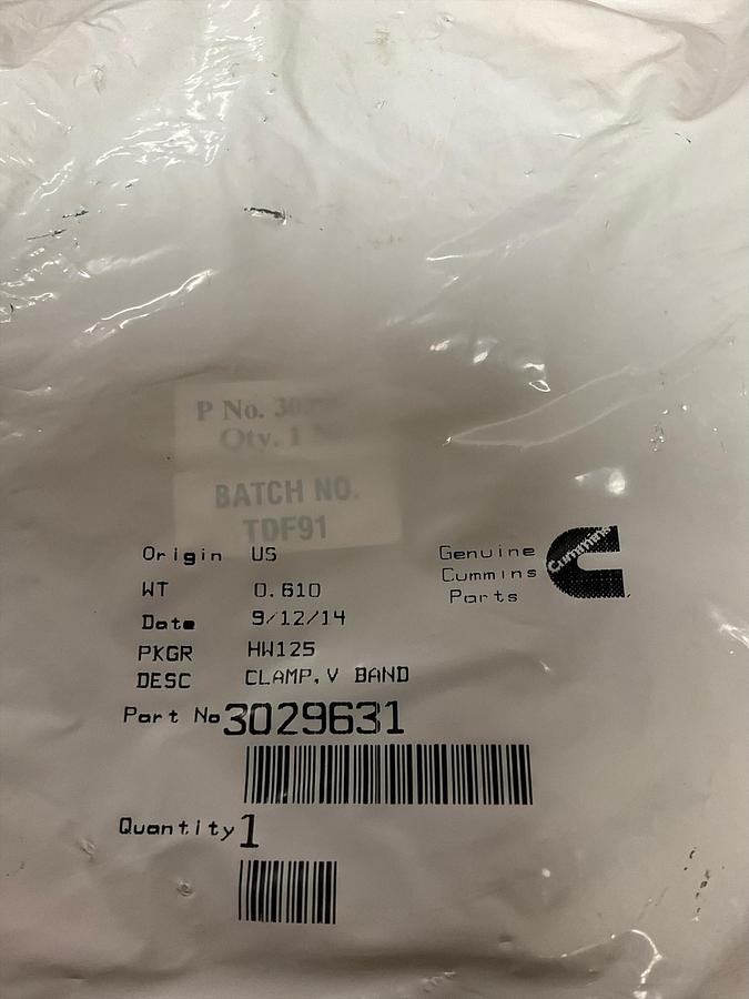 CUMMINS V Band Clamp PN: 3029631
