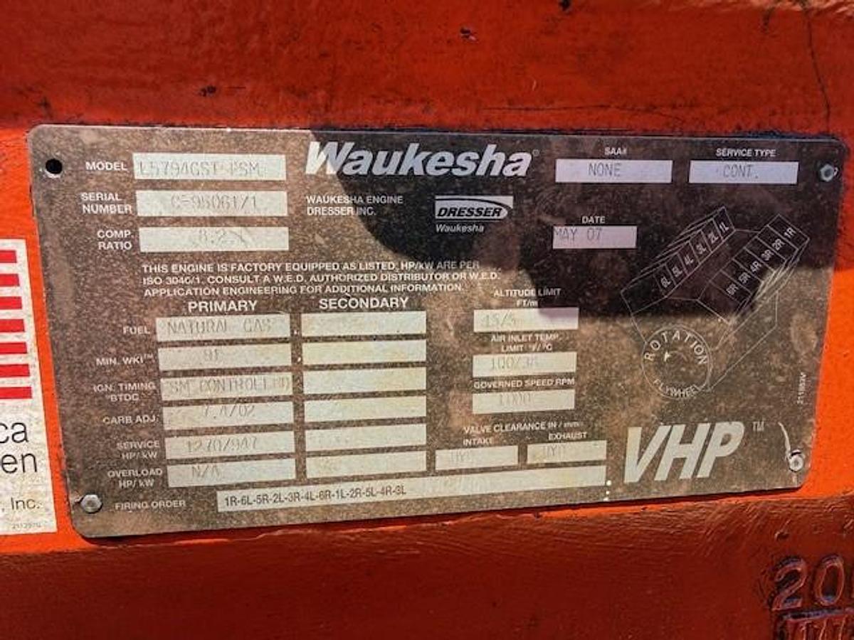 Used Waukesha L5794 Engine Block SN C-95061/1