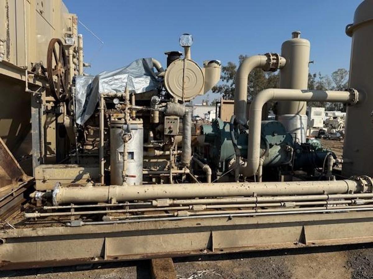 Used CAT G3412LE / Frick NGC300 Screw Compressor Package SN NGC3001297R