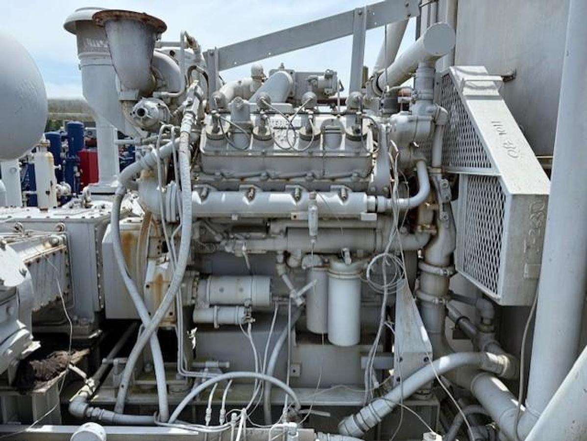 Cat G3408TA SN 6NB04803 / Ariel JGJ-2 SN F-29256 Three Stage Compressor Package Size 9.75” x 6.375” x 3.875” with 84BEH Cooler 