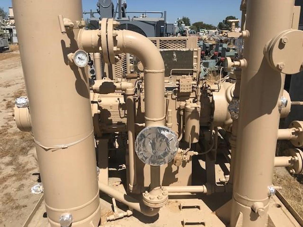 Used 75 HP / Gemini Compressor Model FE332D-2 Two Stage Cylinder Size 6 3/4” x 5 1/2"