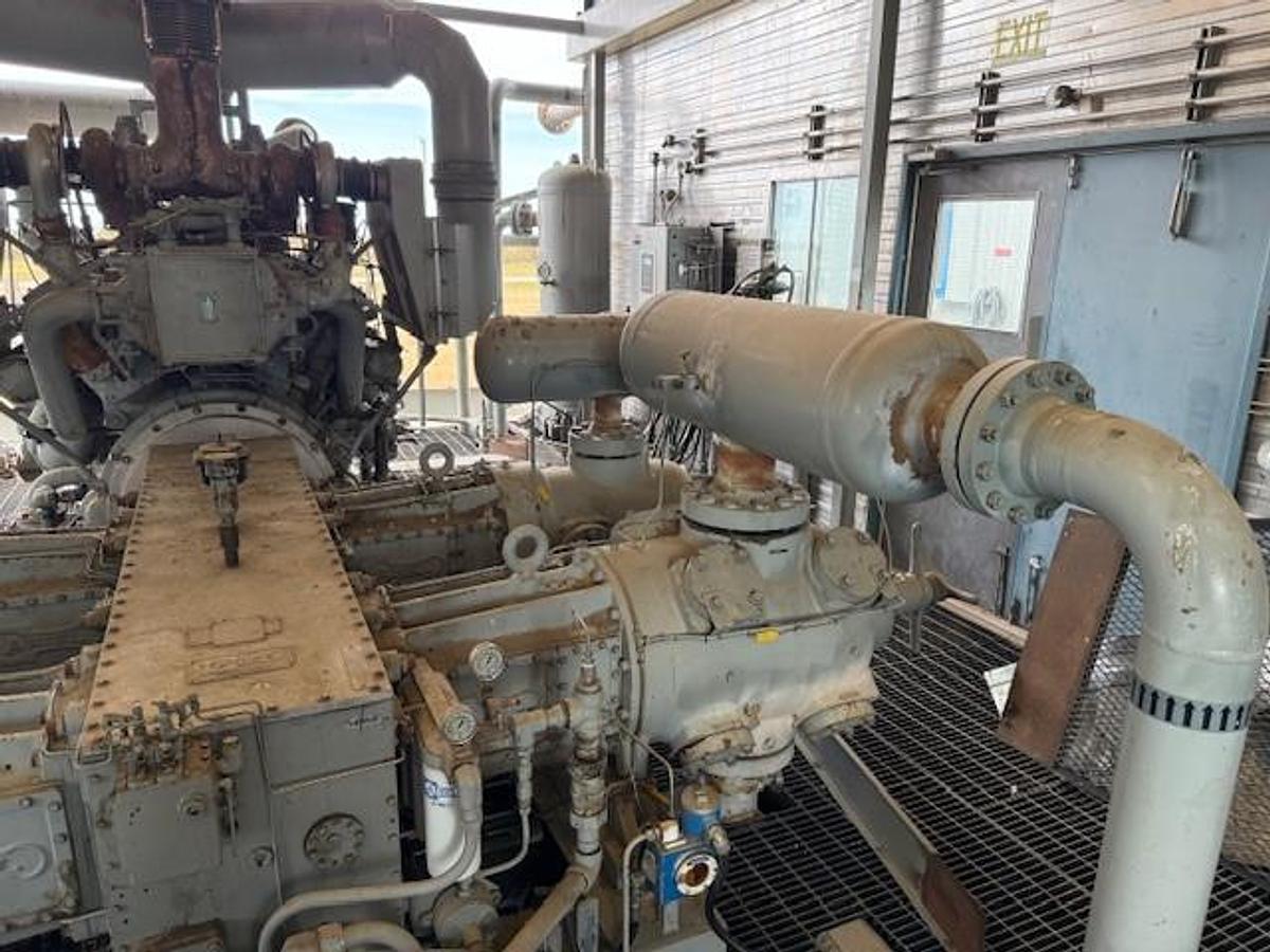 Used Waukesha Model L5790GL SN C-12498/3 Ariel Model JGK-4-3 Stage SN F-12035 Cylinder Sizes 14.125" x 13.625" x 9.125" x 6.25" Air-Ex Cooler Model 156EH 635,1315,1485
