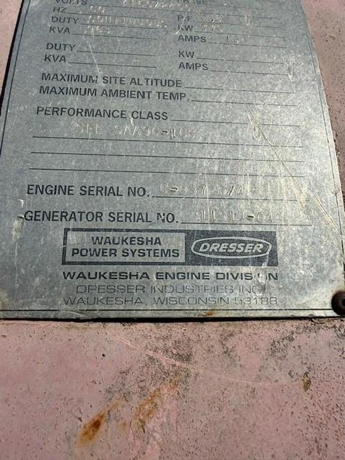 Used KATO 800 KW 1200 RPM 4169 Volt Generator End SN: