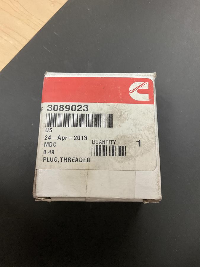 Cummins Threaded Plug PN: 3089023