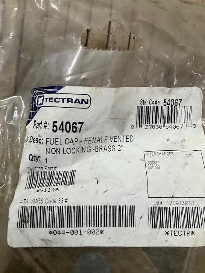 Tectran Brass Fuel Cap PN 54067