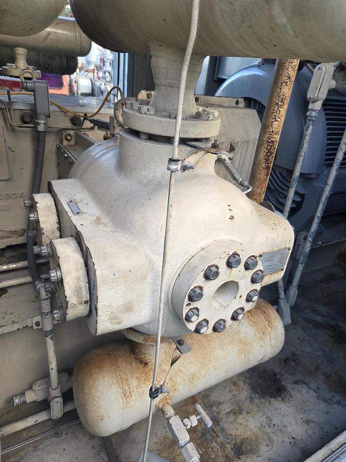 Used 600 HP / Ariel JGA-4 SN F-21749 Four Stage CNG Compressor Package Size 6.125” x 4.125” x 3.375” x 3.375” x 1.75” x 1.75” with ACE E721 Cooler