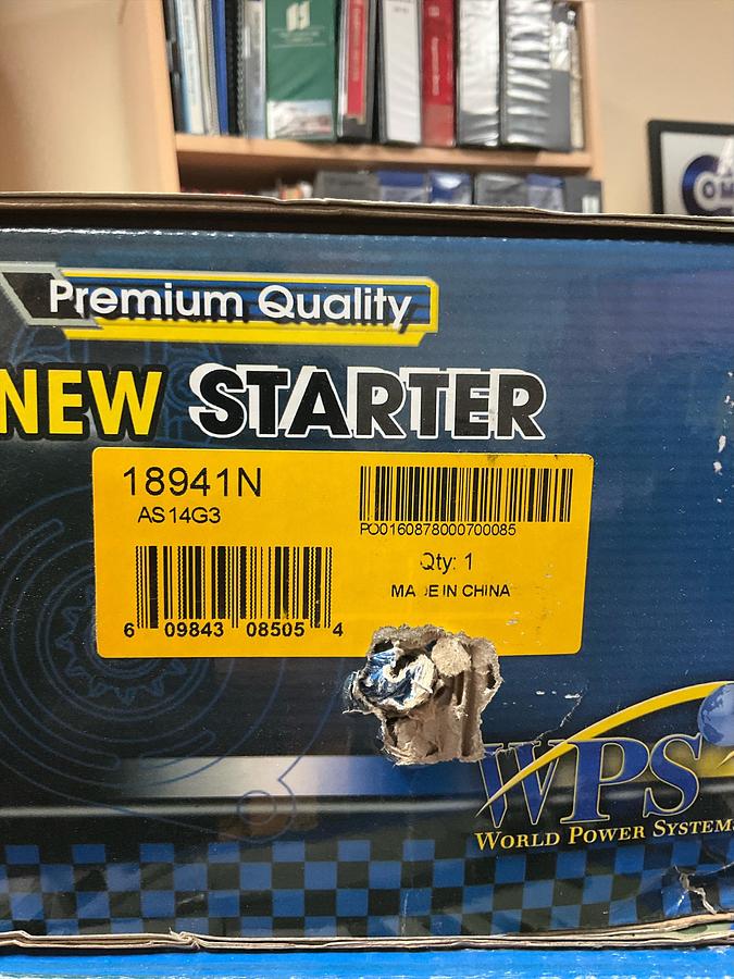 WPS Starter Motor PN: 18941N 