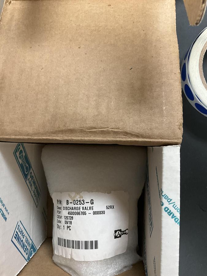 Ariel VALVE,DISCHARGE, PN: B-0253-G
