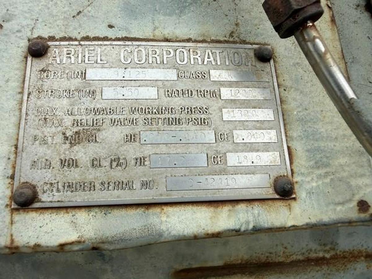 Used Ariel 9.125” JGK 1390 # Cylinder SN C-42419