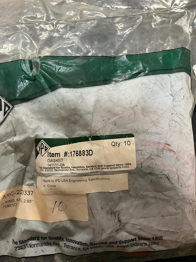 IPD GASKET PN: 176883D