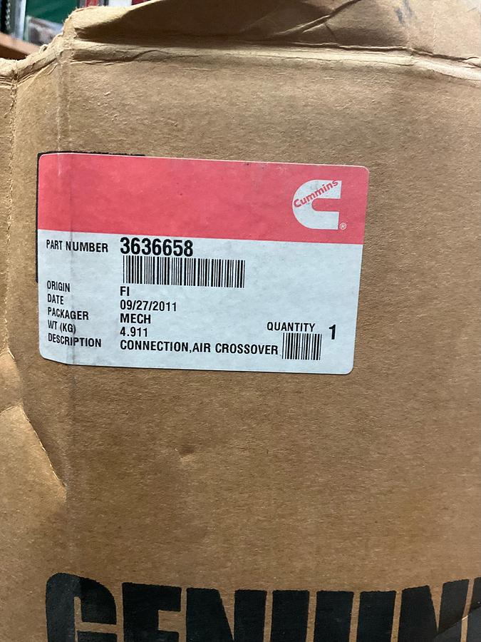 Cummins Air Crossover Connection PN: 3636658 