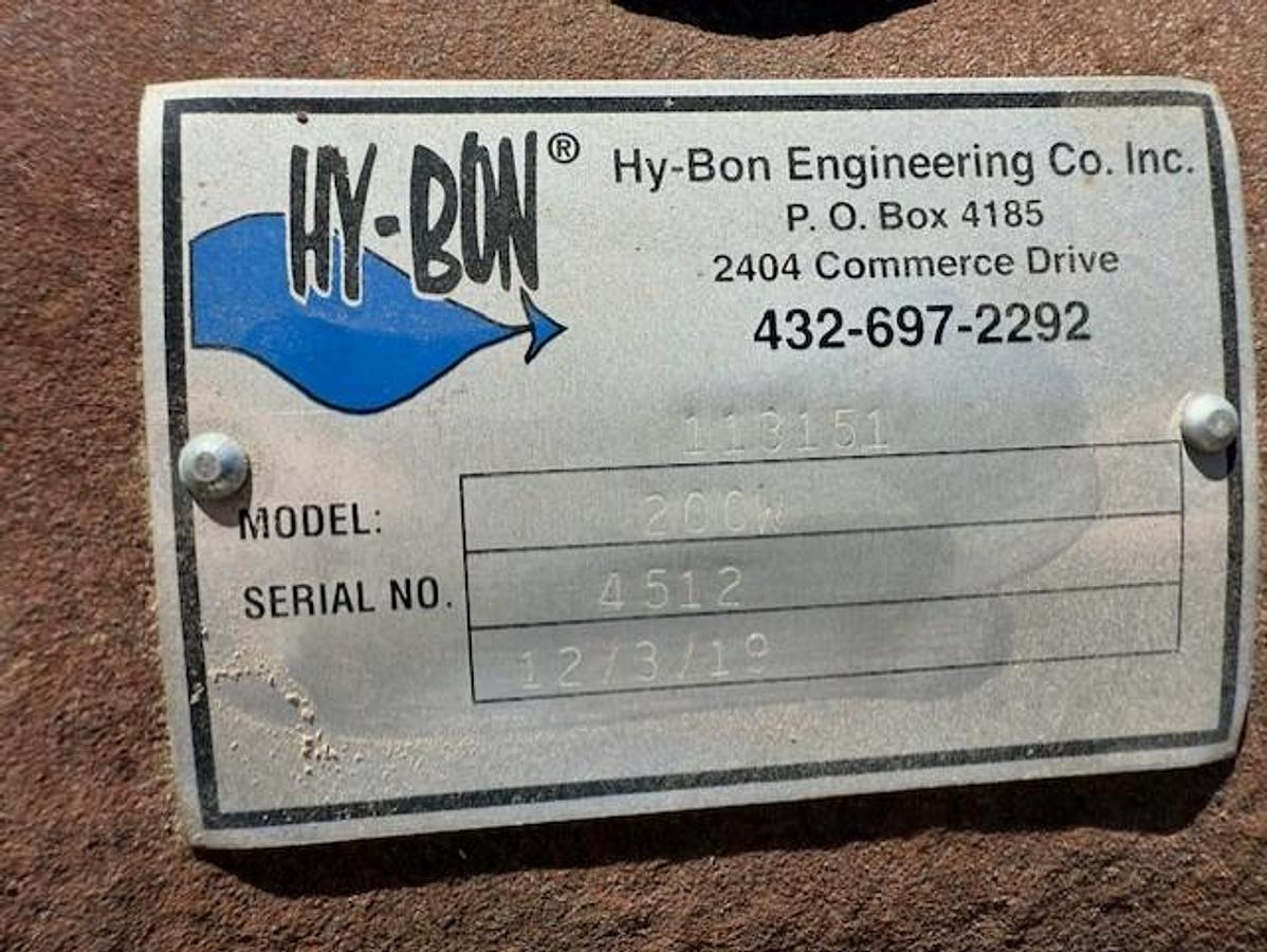 Used HyBon Rotary Vane Compressor model 200W SN 4512