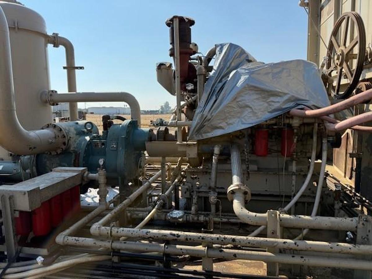 Used CAT G3412LE / Frick NGC300 Screw Compressor Package SN NGC3001297R