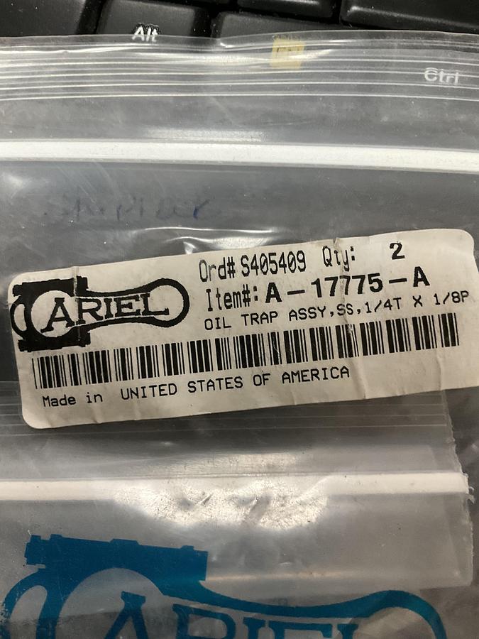 Ariel Oil Trap Assy SS 1/4T x 1/8P PN: A-17775 
