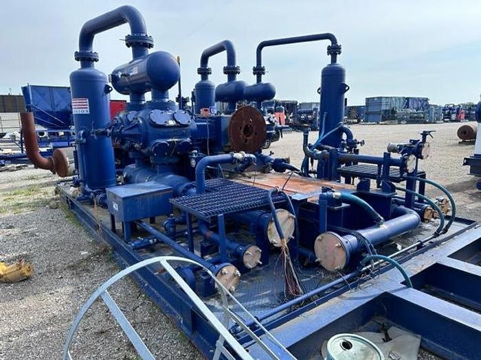 Used Ariel JGJ-4 / Cat G3508LE Three stage Compressor Package - Size 13.5” x 13.5” x 9.75” x 5.5” - Less Engine Only - Unit # 143