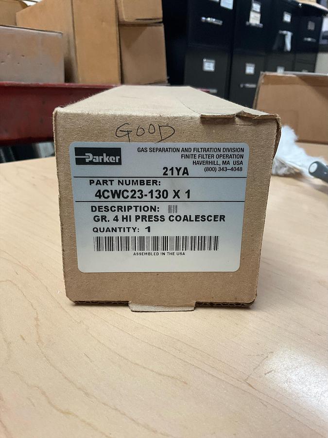 Used Parker Finite Pneumatic Filter Element PN: 4CWC23-130 X 1