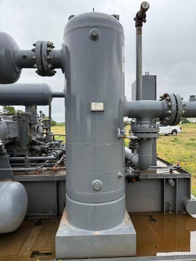 Used Waukesha L7042GSI / Ariel JGK-4 Two Stage Compressor Package SN F-13668 Size 9.125" x 9.125" x 6.25" x 6.25"  with 156FI Cooler