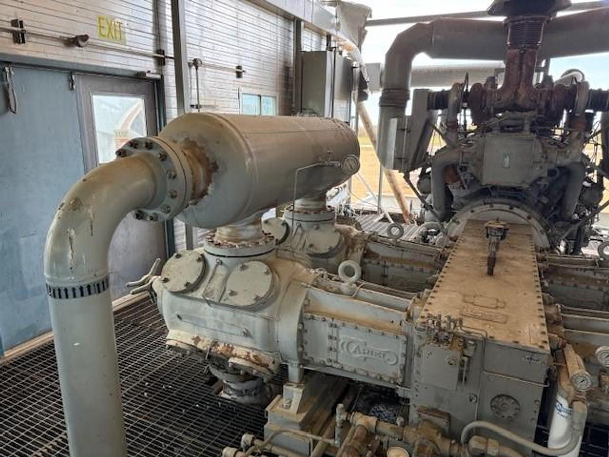 Used Waukesha Model L5790GL SN C-12498/3 Ariel Model JGK-4-3 Stage SN F-12035 Cylinder Sizes 14.125" x 13.625" x 9.125" x 6.25" Air-Ex Cooler Model 156EH 635,1315,1485