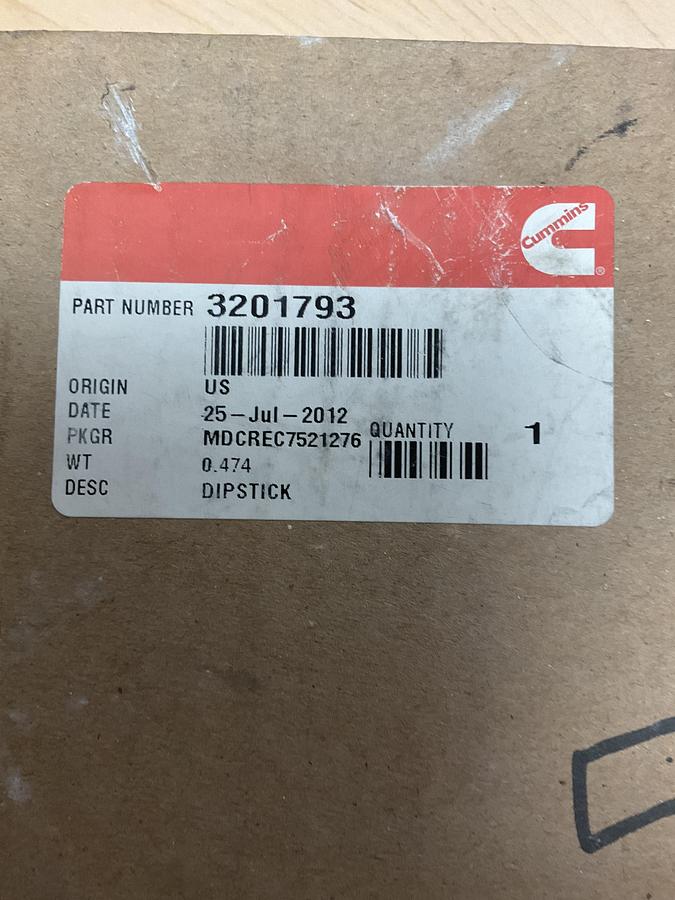 Cummins Dip Stick PN: 3201793