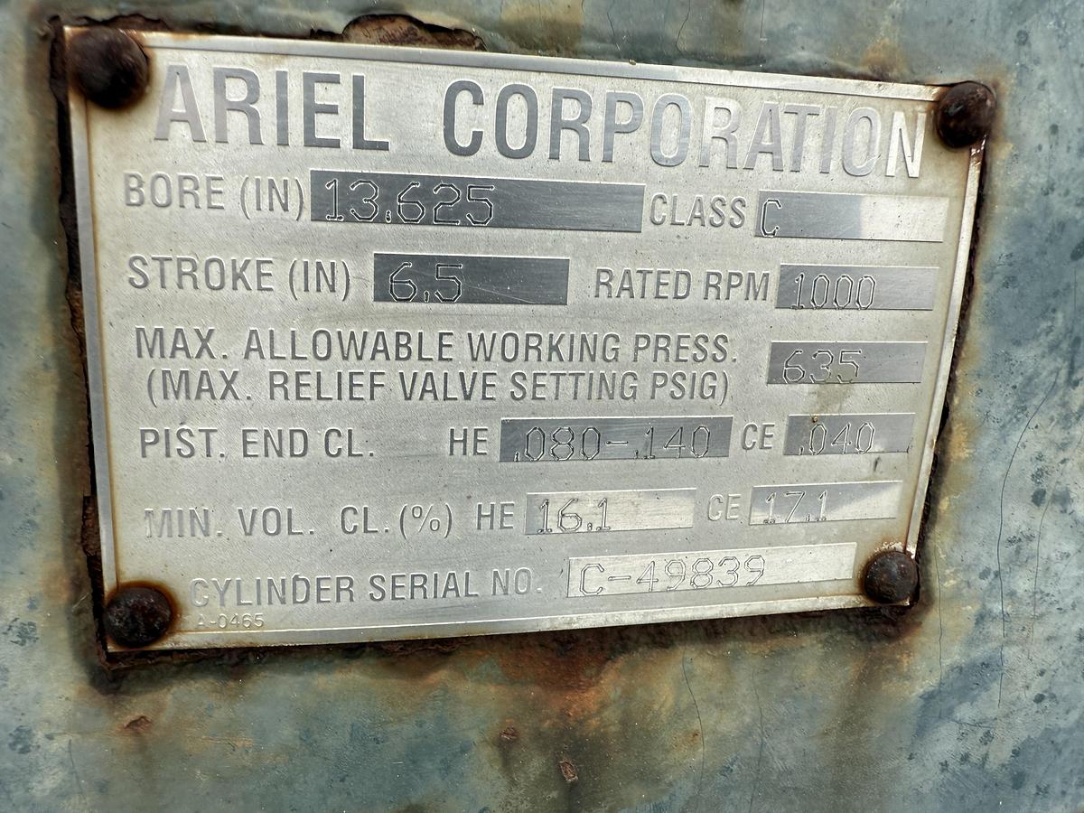 Used Ariel 13.625” JGC 635 # Cylinder SN C-49839