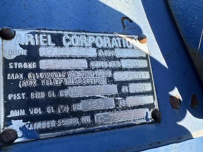 Used Ariel JGE-4 SN F-23606 / Waukesha F3524GSI (no engine) Three Stage Compressor Package Size 17.25” x 17.25” x 13.5” x 9.625” with ACE J144 Cooler