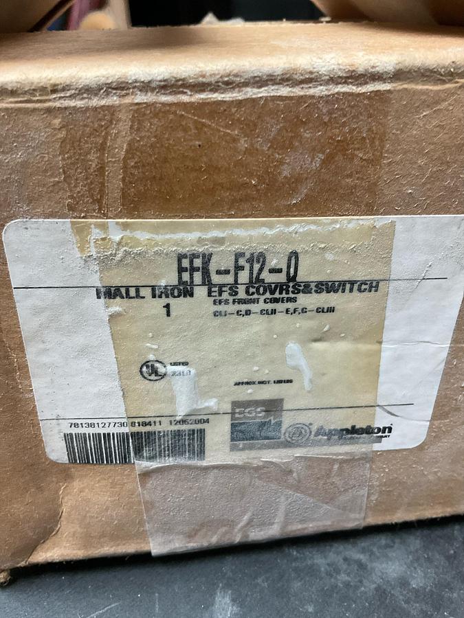 Appleton EFKF12Q APP EFK-F12-Q Cover For EFS 1 And 2