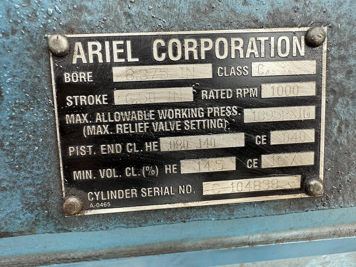 Ariel 8.375" JGC 1895 MAWP Cylinder SN: C-104838