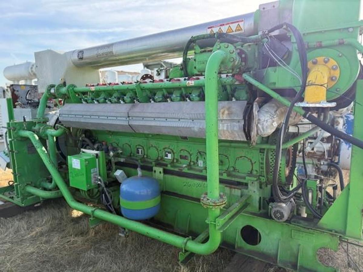 Used Jenbacher Genset Model J-320GS S/N 1239634 1095 KW 1800 RPM 60 Hz 3 Phase 480/277 Volts