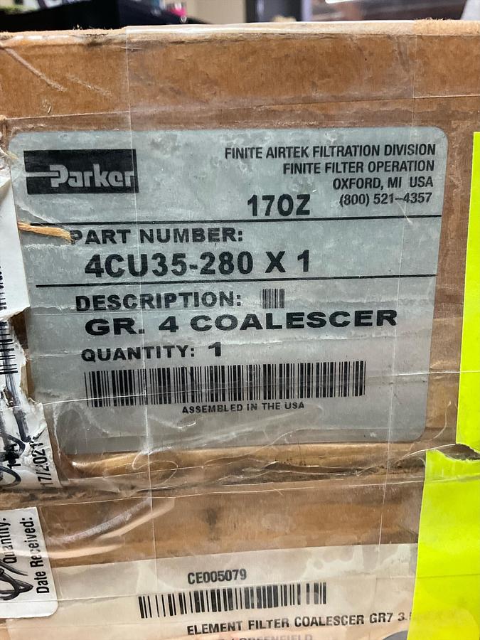 Parker Finite Filter Element PN: 4CU35-280 X 1